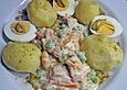 Gem&uuml;se - Ragout mit Lachs und Pellkartoffeln