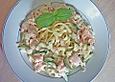 Lachs im Gras