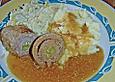 Rinderrouladen mit Quetschkartoffeln und Sahnewirsingkohl