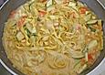 Pasta mit Krabben und Zucchini