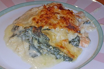 Spinat - Lachs - Lasagne