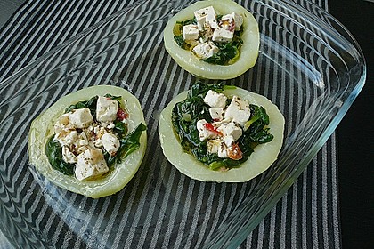 Kohlrabi gefüllt mit Spinat, Schafskäse und Schalotten 10