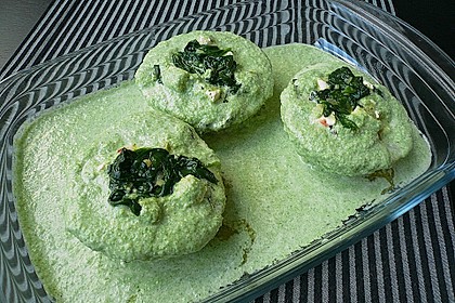 Kohlrabi gefüllt mit Spinat, Schafskäse und Schalotten 17