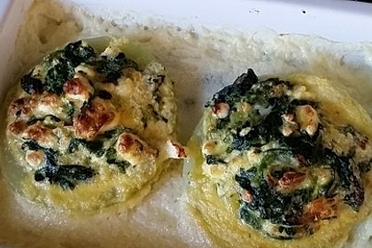 Kohlrabi gefüllt mit Spinat, Schafskäse und Schalotten 13