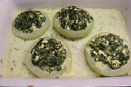Kohlrabi gefüllt mit Spinat, Schafskäse und Schalotten 19