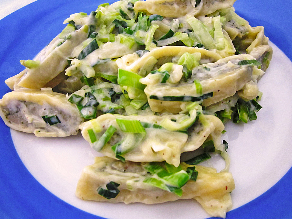 Maultaschen in Lauch-Sahne (Rezept mit Bild) von Taschoeton | Chefkoch.de