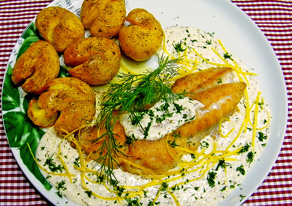 Rotbarschfilet mit Zitronen-Dill-Sauce (Rezept mit Bild) | Chefkoch.de