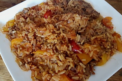Reis-Hackfleisch-Pfanne mit Paprika 5