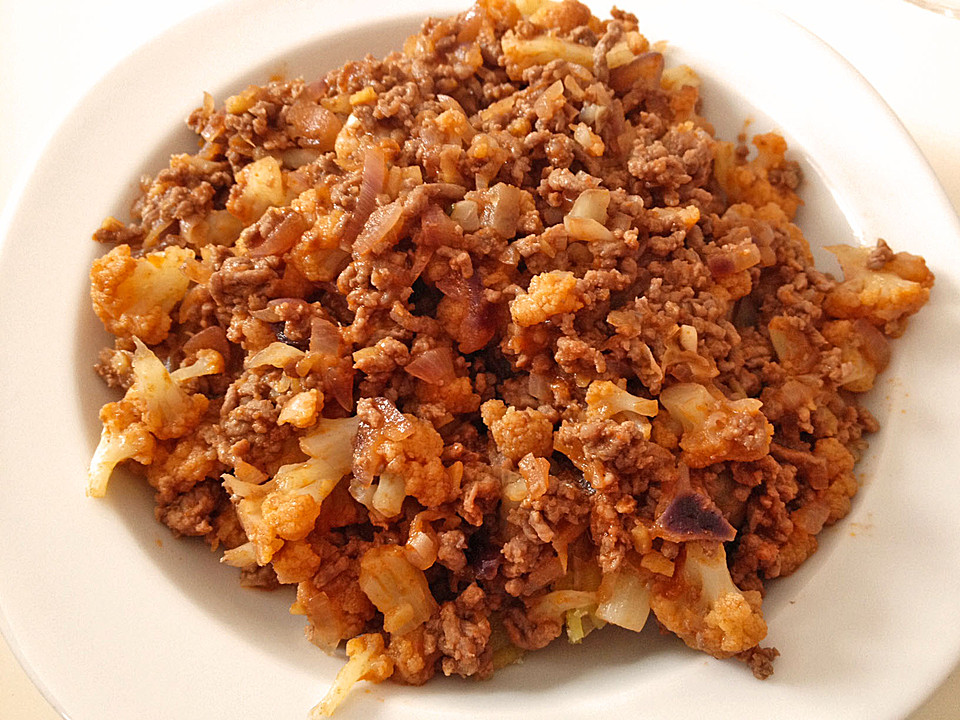 Ingwer-Blumenkohl mit Rinderhack (Rezept mit Bild) | Chefkoch.de