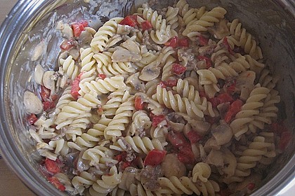 Nudeln mit Paprika - Pilz - Sauce 2