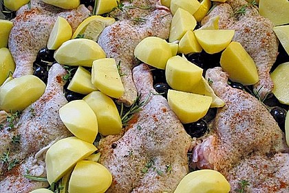Zitronenh&uuml;hnchen aus dem Backofen