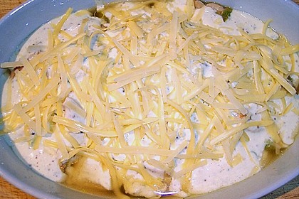 &Uuml;berbackener Chicoree mit H&auml;hnchen in Salbei - Senf - Sauce 4