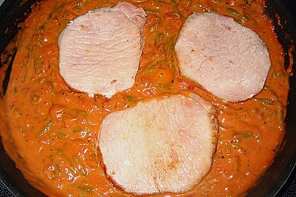 Kasseler mit Bohnen - Tomatenso&szlig;e 2