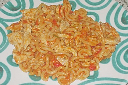 Hähnchenpfanne mit Nudeln 7