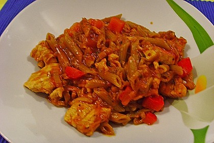 Hähnchenpfanne mit Nudeln 8