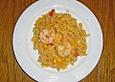 Exotische Reispfanne mit Ananas, Shrimps und Mangochutney