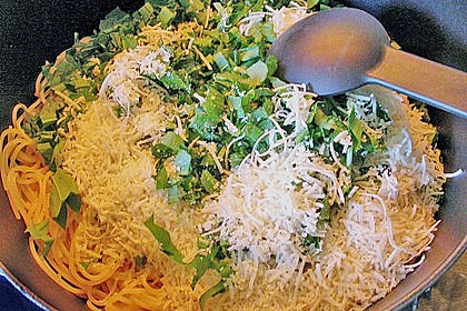 Bärlauch - Spaghetti mit Champignons 24
