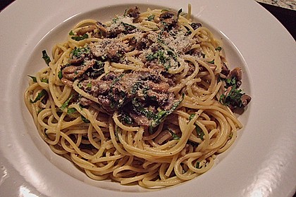 Bärlauch - Spaghetti mit Champignons 15