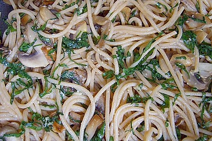 Bärlauch - Spaghetti mit Champignons 21