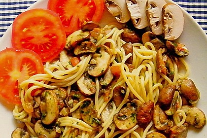 Bärlauch - Spaghetti mit Champignons 26