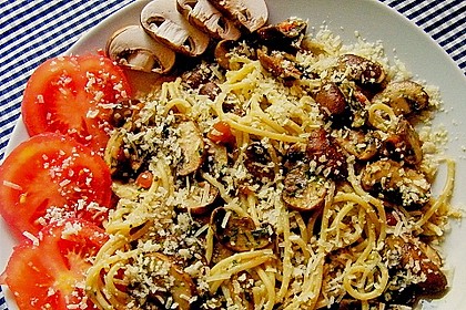 Bärlauch - Spaghetti mit Champignons 25