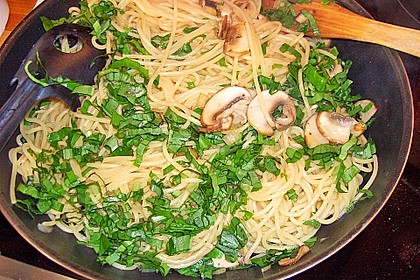 Bärlauch - Spaghetti mit Champignons 19