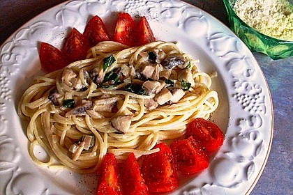 Bärlauch - Spaghetti mit Champignons 18