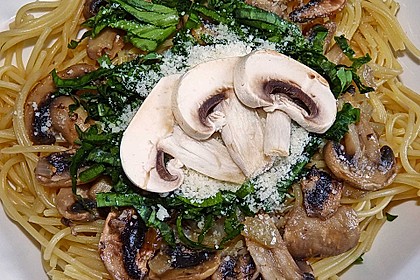 Bärlauch - Spaghetti mit Champignons 4