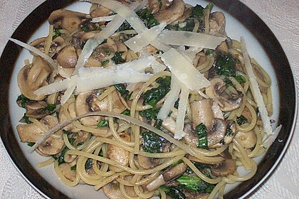 Bärlauch - Spaghetti mit Champignons 17
