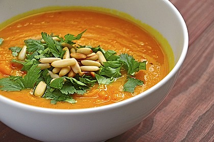 Kürbissuppe mit Ingwer und Kokosmilch 1