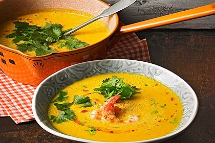 Kürbissuppe mit Ingwer und Kokosmilch 2