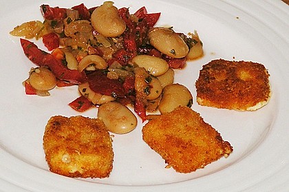 Salat von wei&szlig;en Bohnen und Paprika