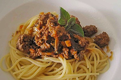 Spaghetti Bolognese nach Toskana Art 1