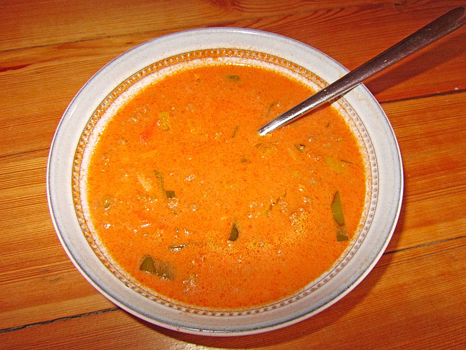 Hackfleisch Paprika Suppe — Rezepte Suchen