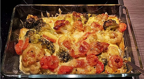 Kaisergemüse-Auflauf mit geräucherter Putenbrust (Rezept mit Bild ...