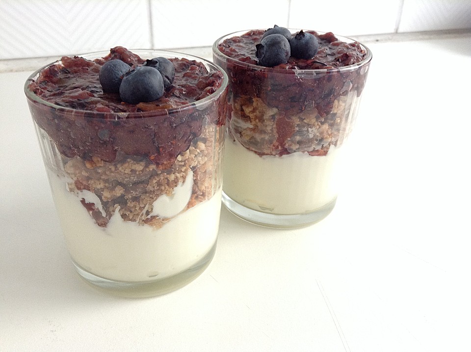 BlueberryCheesecake im Glas (Rezept mit Bild) von