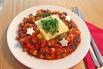 Kichererbsen-Auberginen-Pfanne 1