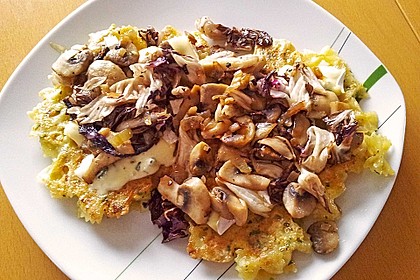 Farfalle-Rösti mit Pilz-Radicchio-Gemüse 2