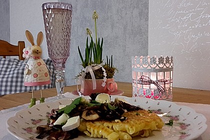 Farfalle-Rösti mit Pilz-Radicchio-Gemüse 3