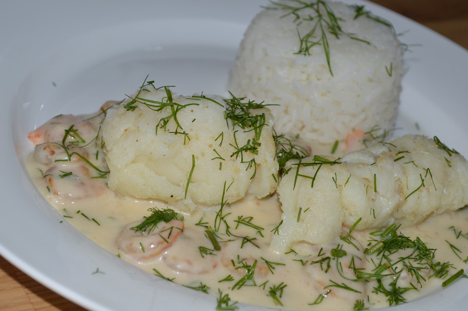 Schollenröllchen in Dill-Krabben-Sauce (Rezept mit Bild) | Chefkoch.de