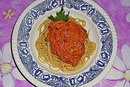 Spaghetti mit Thunfisch - Sahne - So&szlig;e 3