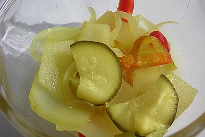 Paprika - Zucchini s&uuml;&szlig;sauer eingemacht 2