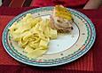 H&auml;hnchenburst gef&uuml;llt mit Spargel und Schinken - kalorienarm -