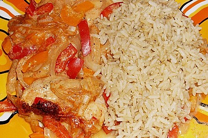 Zwiebel - Paprika - Sahne H&auml;hnchen 5
