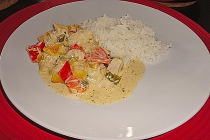 Zwiebel - Paprika - Sahne H&auml;hnchen 11