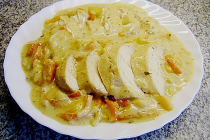 Zwiebel - Paprika - Sahne H&auml;hnchen 1