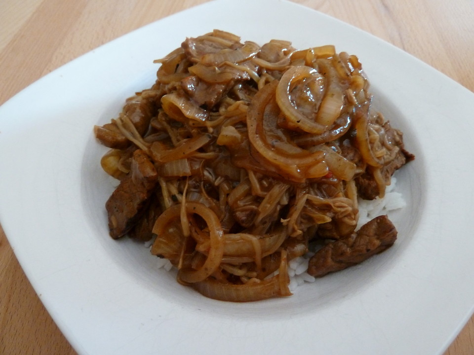 Rindfleisch mit Zwiebeln (Rezept mit Bild) von neocard | Chefkoch.de