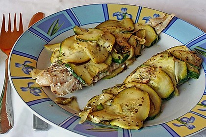 Fisch mit Zucchinischuppen 6