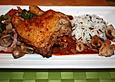 H&auml;hnchen in Rotweinsauce