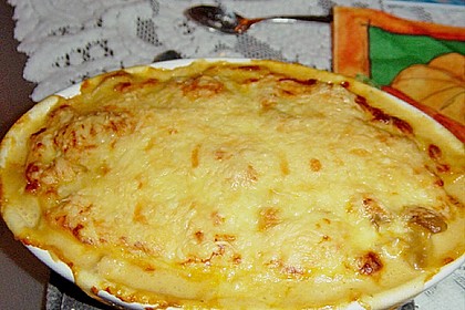 Auflauf mit Gnocchi, Pute und Champignons 4